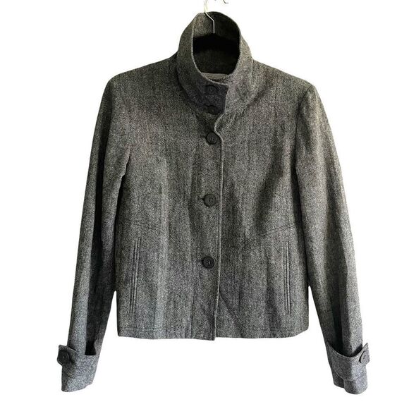 EMANUEL UNGARO Paris Cropped Wool Blazer Jacket 6 - Picture 2 of 11